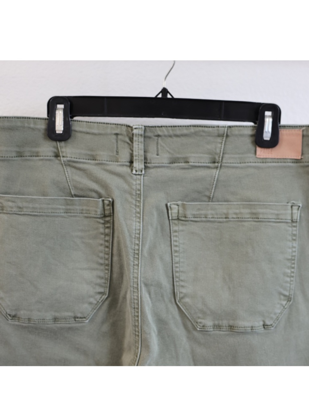 PAIGE Brooklyn High Waist Crop Wide Leg Pants (Green) - Picture 4 of 5